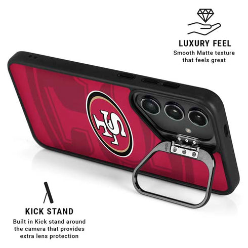 NFL San Francisco 49ers Double Vision Galaxy S24 FE Kickstand Case